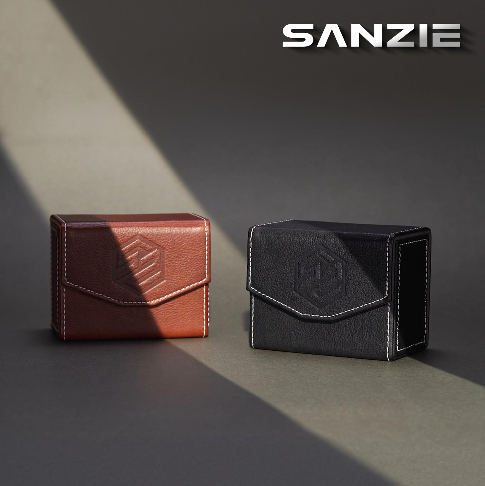 Amazon.com: SANZIE Leather Card Deck Box for Trading Cards MTG